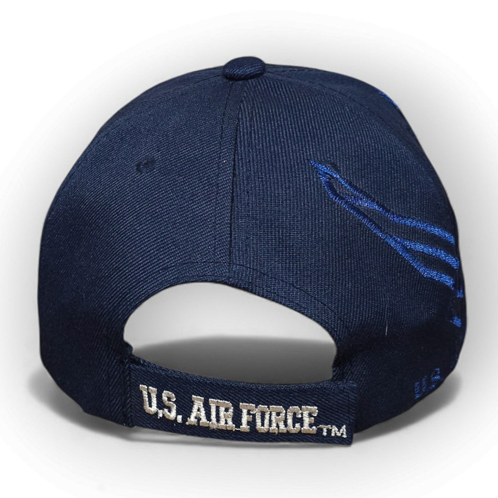Veteran US Air Force Embroidered Eagle Logo USA White Blue Adjustable Cap by Air Force