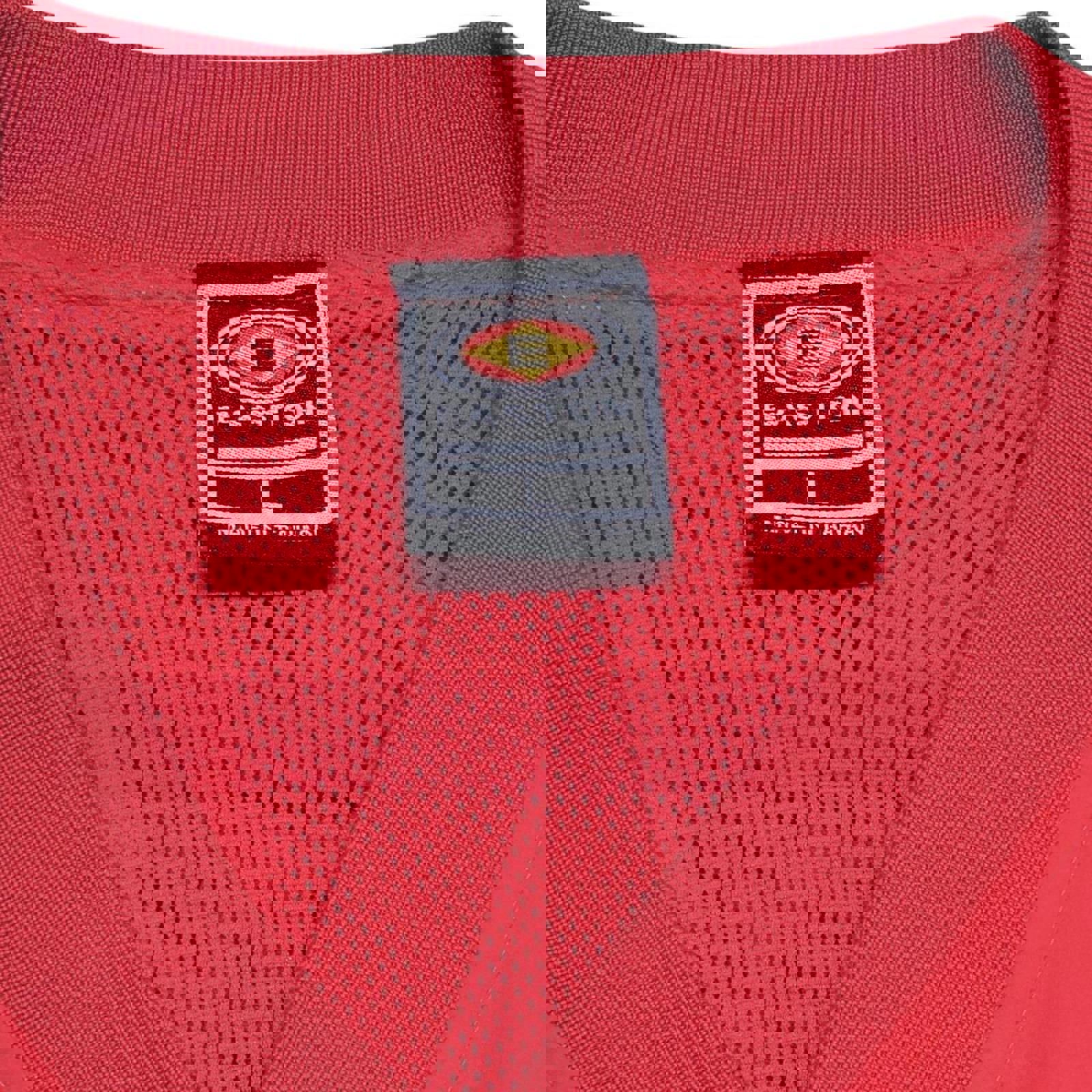 Easton Men's Red Windbreaker Pullover Jacket White Stripe Size L