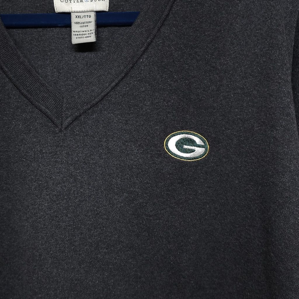 Green Bay Packers Cutter & Buck Tri-Blend V-Neck Pullover Sweater Adult XXL by Cutter & Buck
