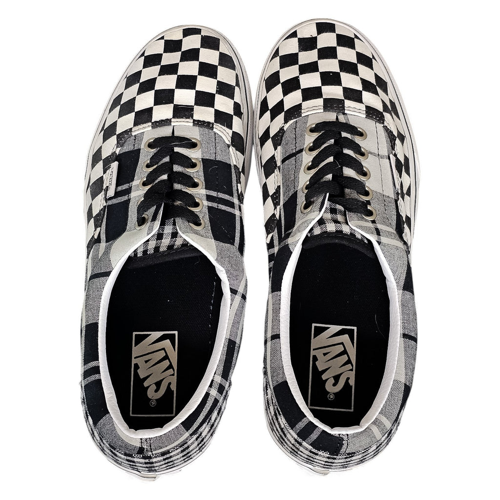 Vans Era Platform Plaid Checkerboard Black True White 8.5m/10w by VANS