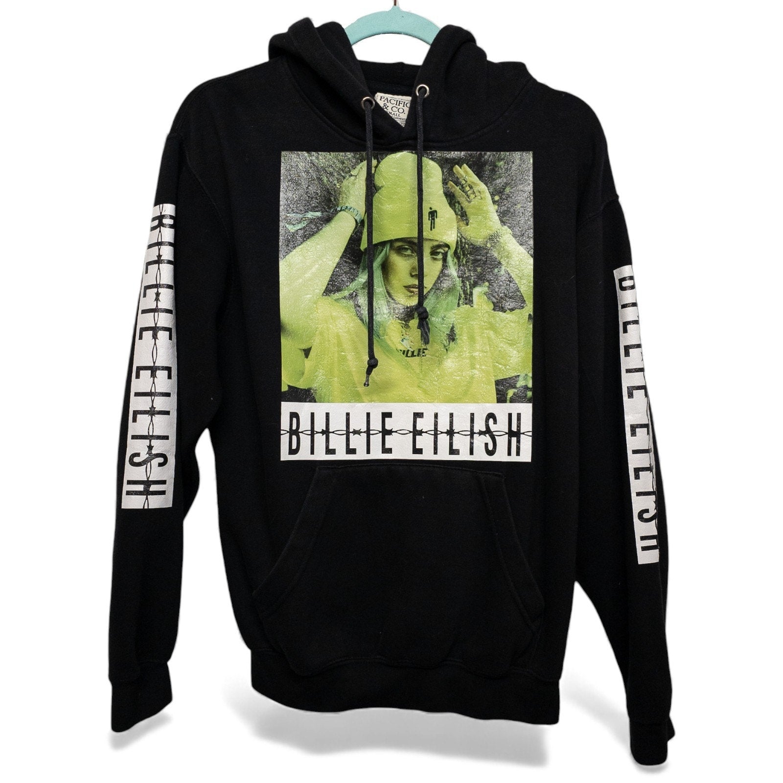 Billie Eilish Black Pullover Hoodie Pacific & Co. - S by Pacific & Co.