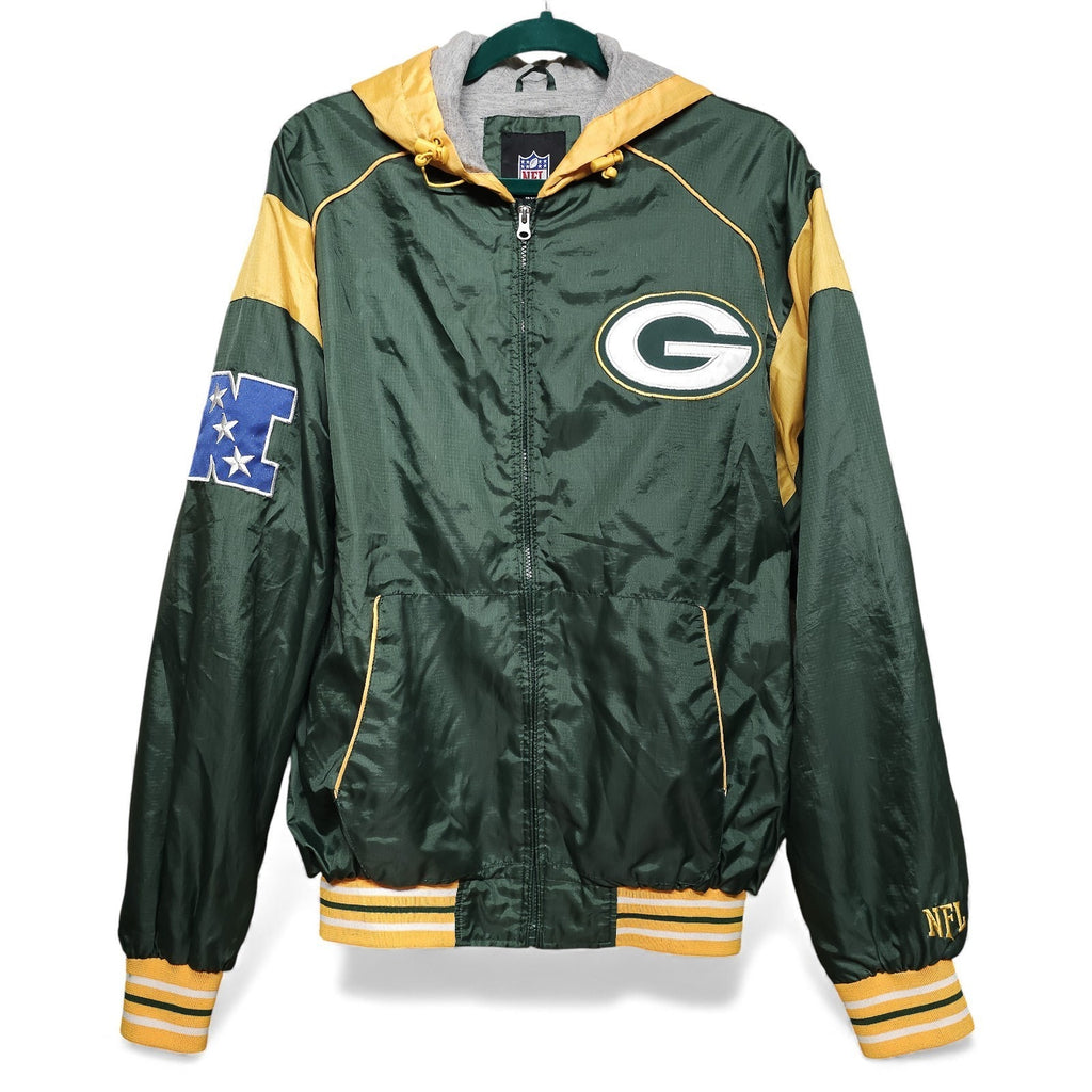 NFL Green Bay Packers Hooded Windbreaker Jacket Adult L by NFL