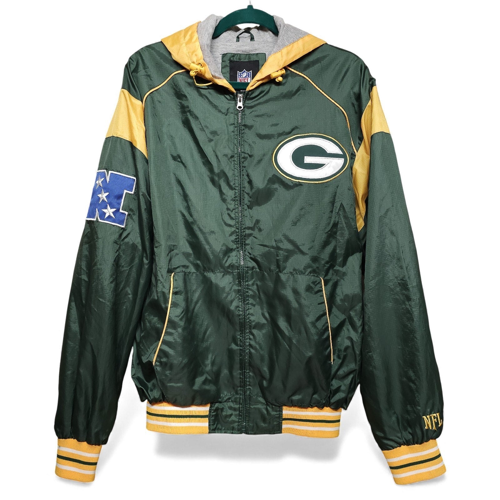 NFL Green Bay Packers Hooded Windbreaker Jacket Adult L by NFL