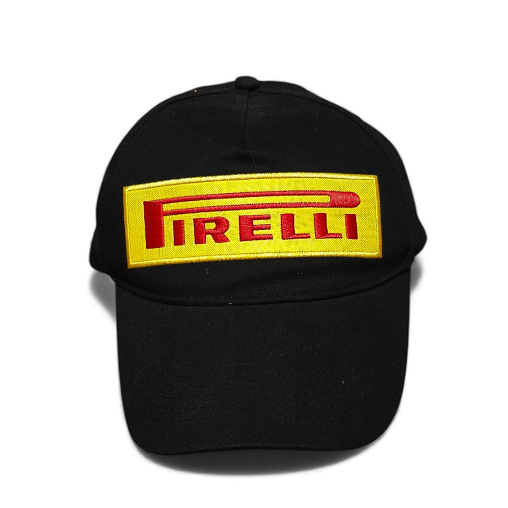Pirelli Tires Logo F1 Racing Black Hat Adjustable Baseball Cap by Pirelli