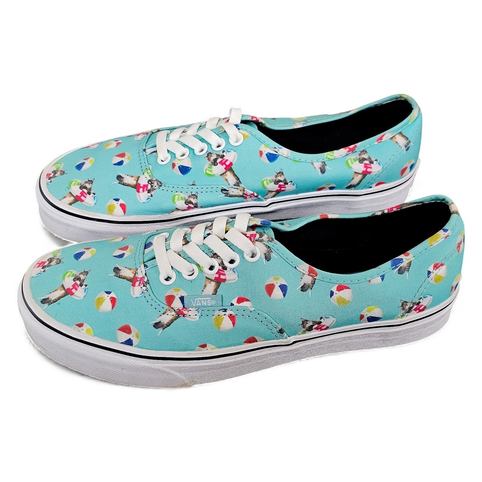 Vans Cat Print Lifesaver Pool Party Cat Aqua Blue 10w/8.5m by VANS
