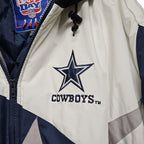 Vintage 90s Dallas Cowboys Jacket Blue NFL Football Hooded Parka Adult XL by NFL