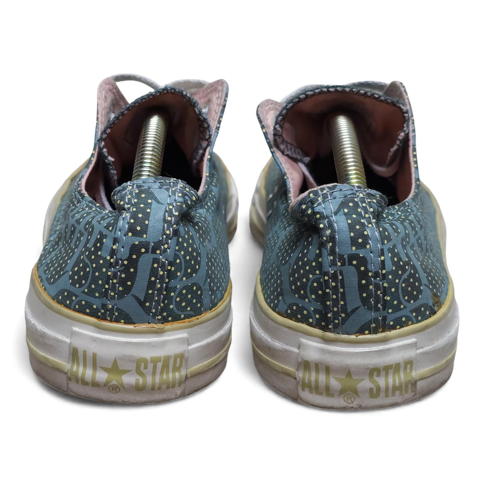 Converse All Star Chuck Taylor Sneakers Blue Pink Polka Dot Elephant - Size 10W