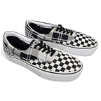 Vans Era Platform Plaid Checkerboard Black True White 8.5m/10w by VANS