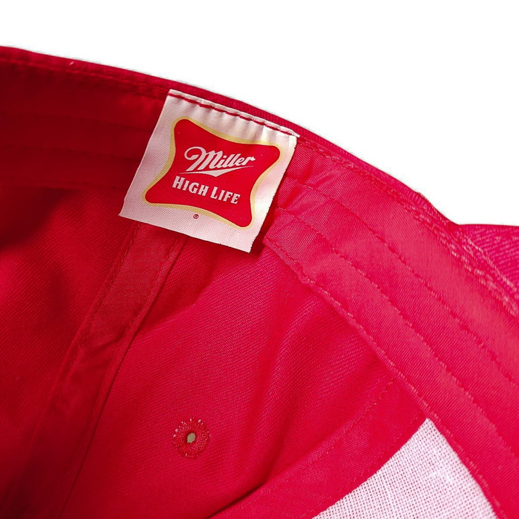 Miller High Life Beer Baseball Hat Cap Red Adjustable Embroidered Logo by Miller