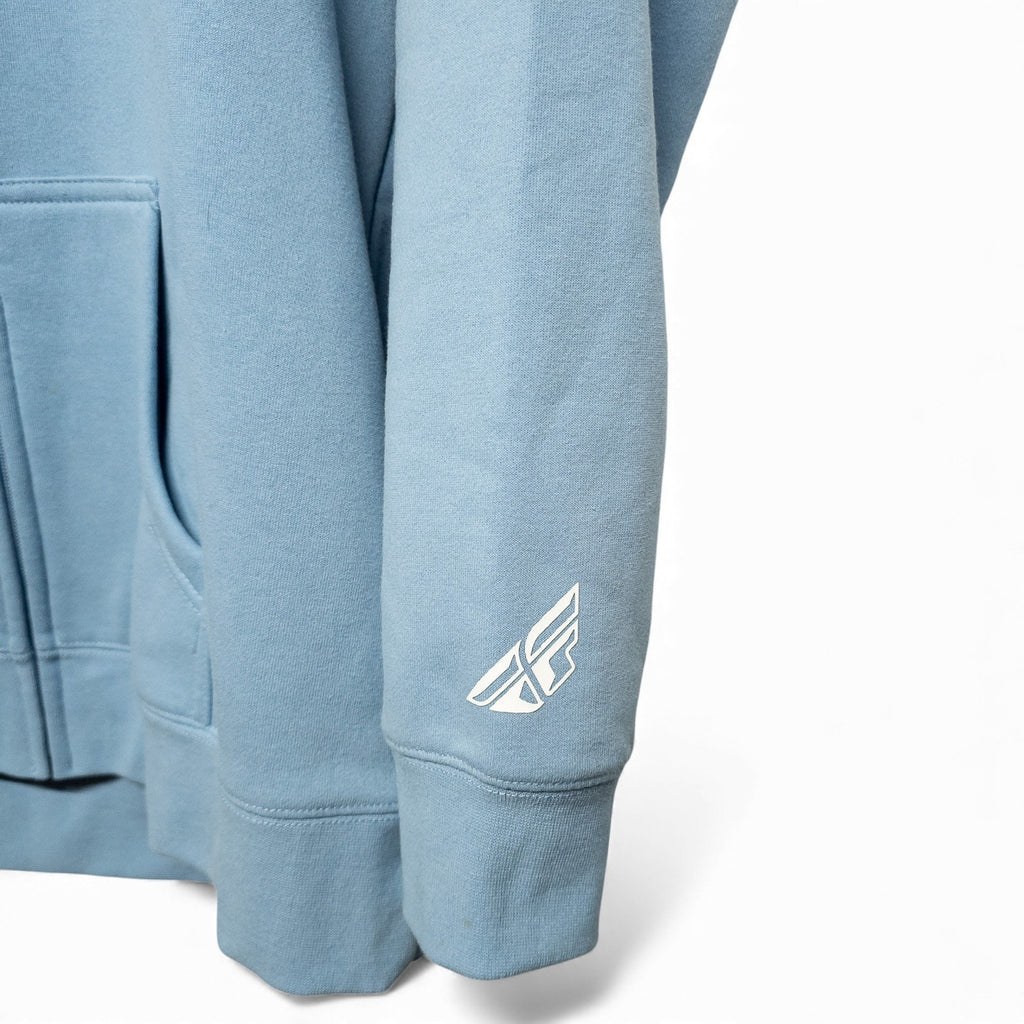 Fly Racing Corporate Light Blue Zip Up Hoodie Womens - 2XL by Fly Racing