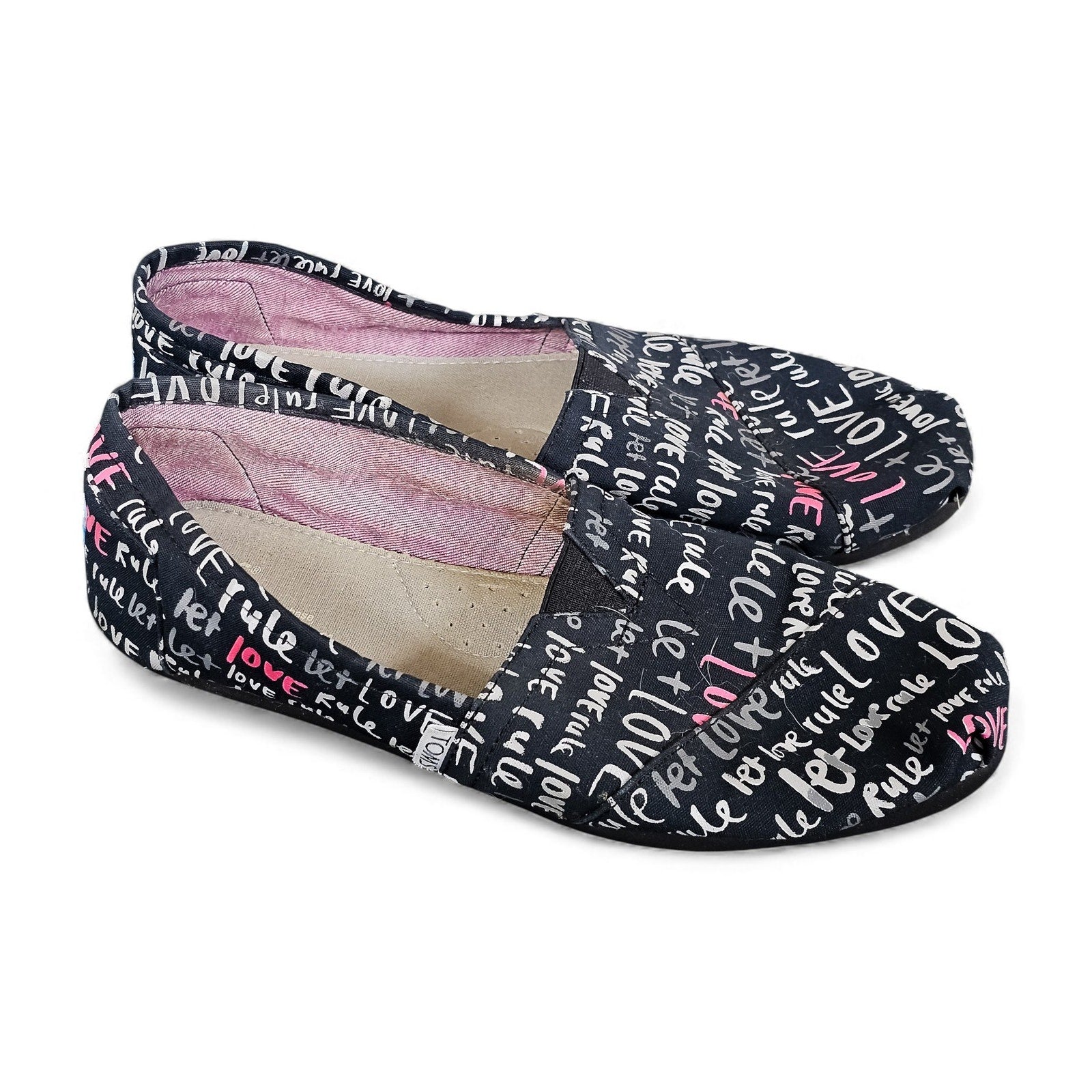 TOMS Shoes Alpargata Let LOVE Rule Special Edition - Womans 10 by TOMS
