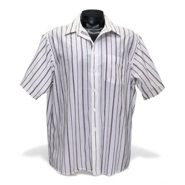 Vintage American Edition Men's Wrinkle-Free Casual Short Sleeve Shirt Striped