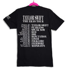 Taylor Swift The Eras Tour Black Graphic T-Shirt by Taylor Swift