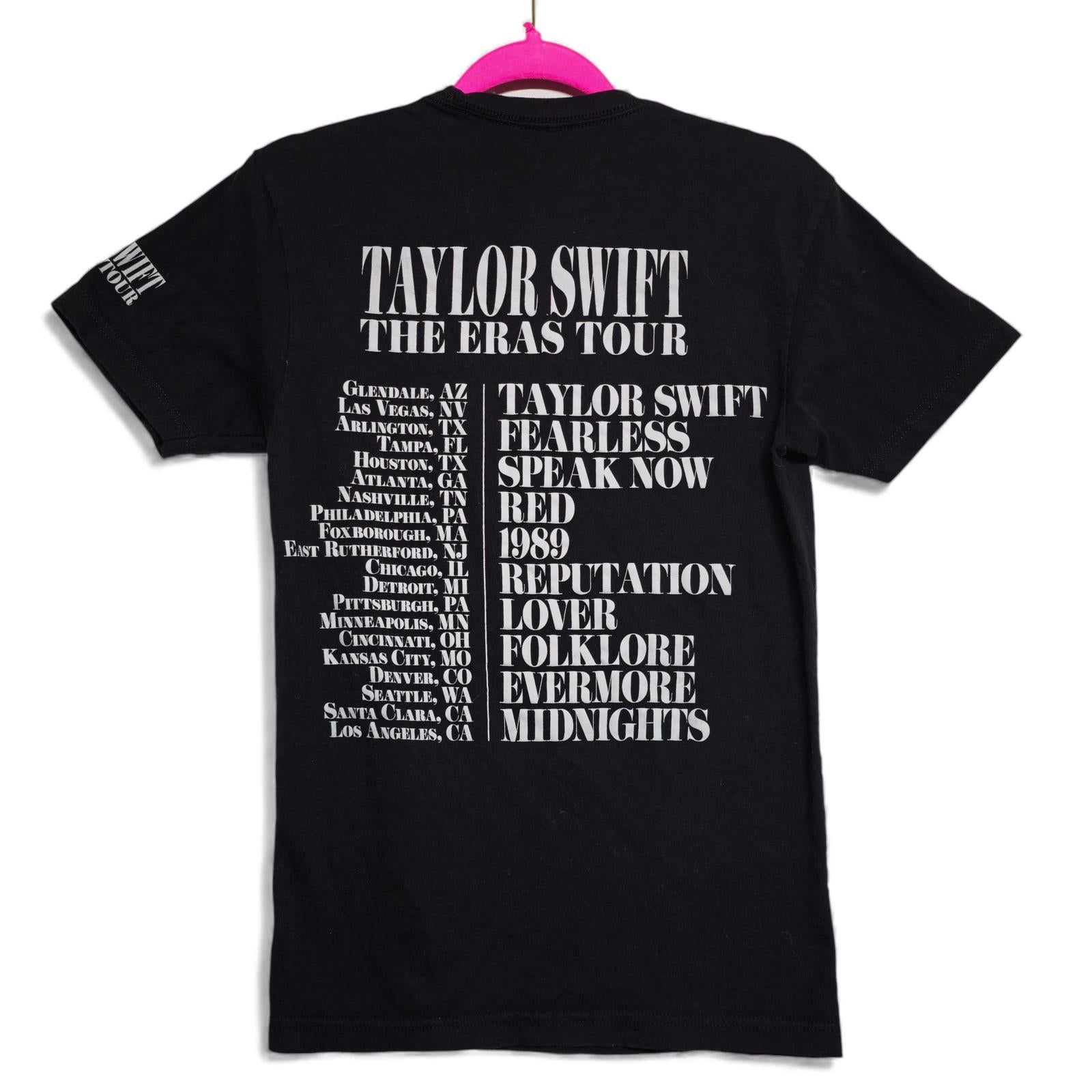 Taylor Swift The Eras Tour Black Graphic T-Shirt by Taylor Swift