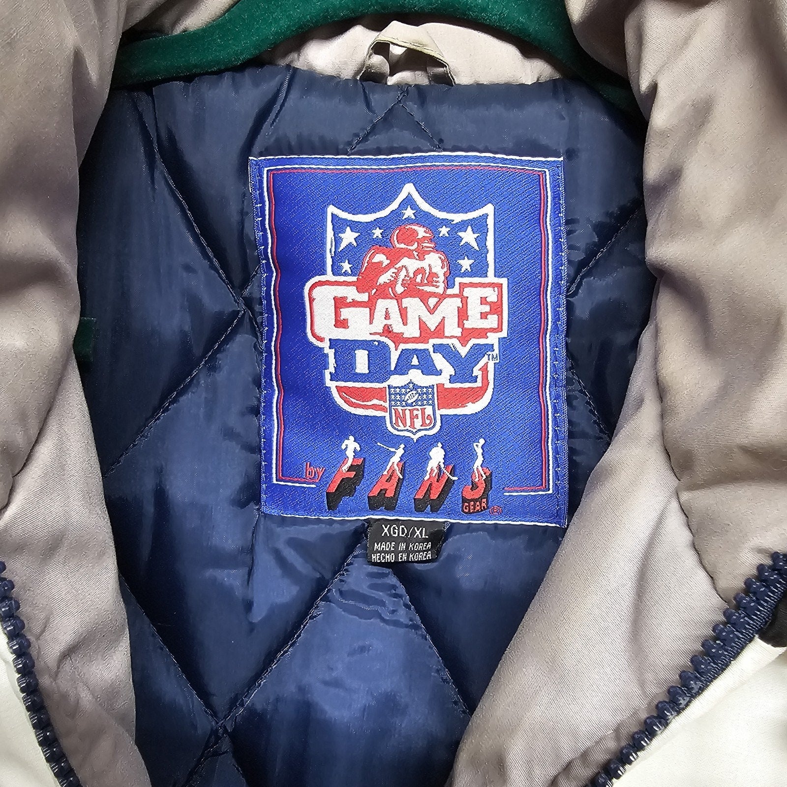 Vintage 90s Dallas Cowboys Jacket Blue NFL Football Hooded Parka Adult XL by NFL