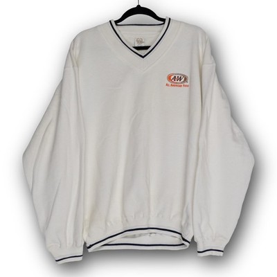 Vintage A&W Sweatshirt BAC Premier Men's M V-Neck Embroidered Logo Excellent