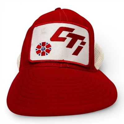Vintage Pro-Line CTI Trucker Hat Red White Mesh Snapback OSFA Made USA Good