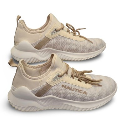 Nautica Danville Women's Sneakers Size 8 Beige Low Top Lace Up Athletic Shoes GO