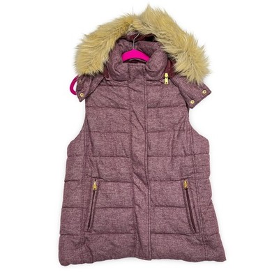 Columbia Womens Black Puffer Parka Small Faux Fur Hood Quilted Winter Coat