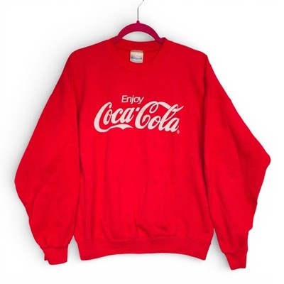 Vintage Coca Cola Red Sweatshirt Hanes ComfortBlend XL Crew Neck Pullover