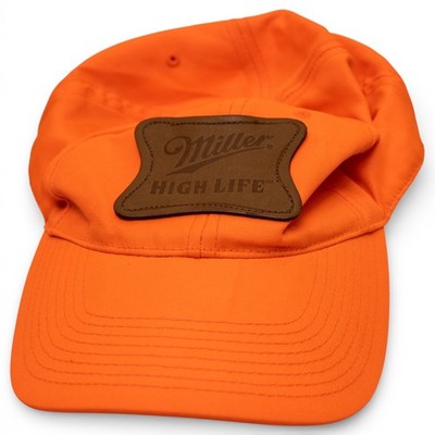 Miller High Life Orange Hunting Baseball Cap Hat Adjustable Hook Loop