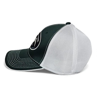 Vintage The Game Duck Commander Embroidered Mesh Back Baseball Cap Green White O - Image 3