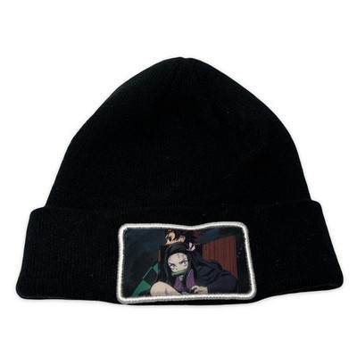Demon Slayer Beanie Hat Unisex OSFM Black Excellent