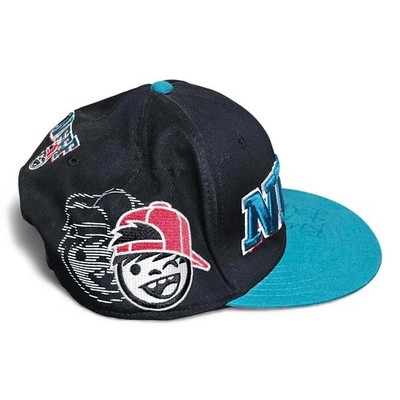 Neff Snapback Hat Signed by Riff Raff Black Teal - Image 5