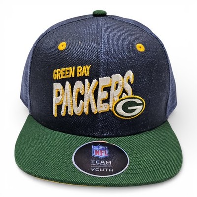 Green Bay Packers Snapback Hat Youth OSFM NFL Team Apparel Navy Green NEW