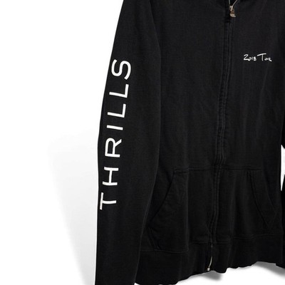Sam Smith 2018 Thrills Tour Black Full Zip Hoodie Mens Size L Excellent - Image 3