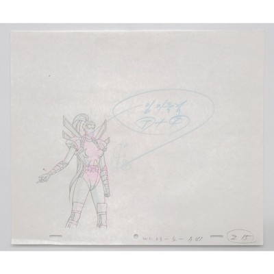 WILDCATS Authentic Animation Production Cel & Drawing Zealot - Image 2