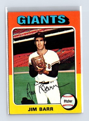1975 Topps Baseball - SET BREAK - #107 Jim Barr