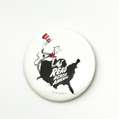 Dr Seuss Cat in the Hat Read Across America Button Pin Collectible