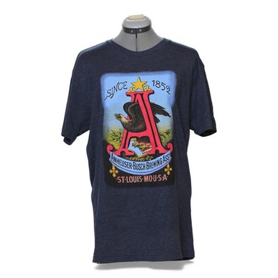 Vintage Anheuser Busch Large Graphic Tee Eagle Logo St Louis Mens Excellent