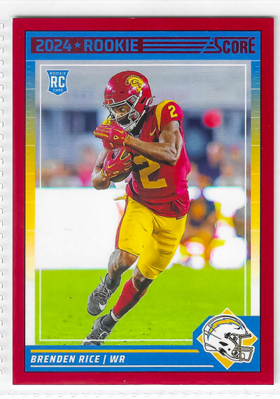 2024 Score RED - Rookies Brenden Rice #364 (RC)