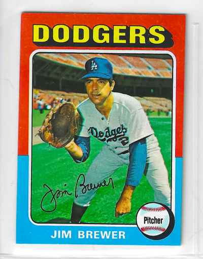 1975 Topps MINI Baseball - SET BREAK - Jim Brewer #163