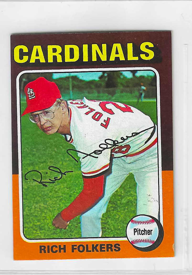 1975 Topps MINI Baseball - SET BREAK - Rich Folkers #98