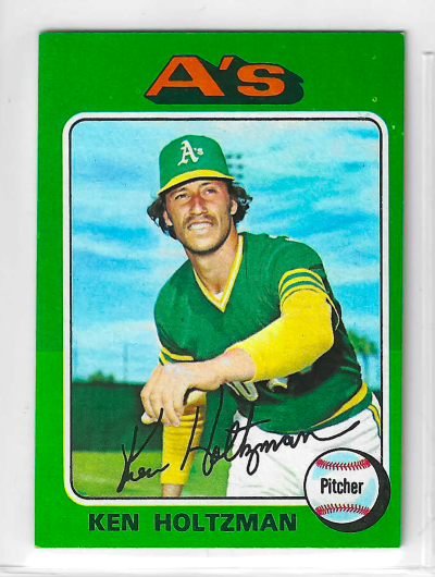1975 Topps MINI Baseball - SET BREAK - Ken Holtzman #145