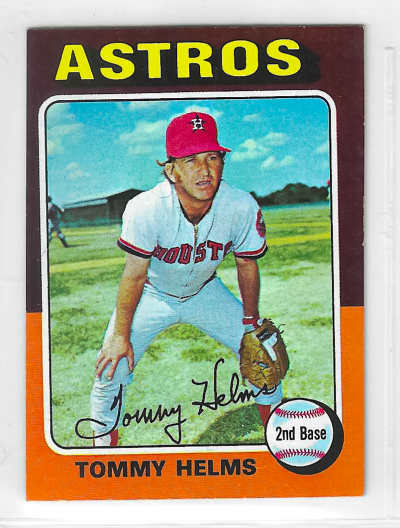 1975 Topps MINI Baseball - SET BREAK - Tommy Helms #119