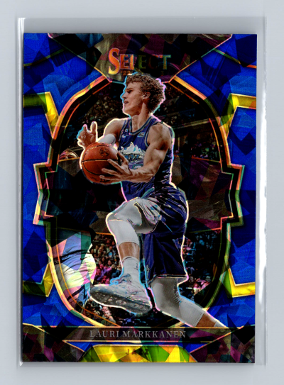 2022-23 Panini Select - Concourse Lauri Markkanen #45 Blue Cracked Ice Prizm