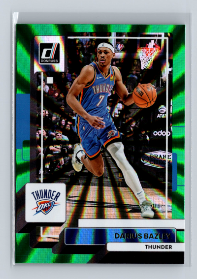 2022-23 Panini Donruss - Darius Bazley #104 Holo Green Laser