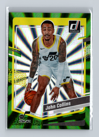2023-24 Panini Donruss - John Collins #184 Holo Green Laser