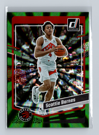 2023-24 Panini Donruss - Scottie Barnes #46 Holo Green Laser
