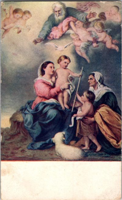 1915 Antique Religious Postcard - Hand Written Message - One 1 Cent Stamp USA