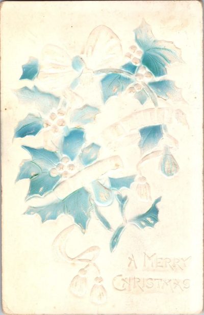 1916 Antique Christmas Postcard - Hand Written Message - Two 2 Cents Stamp USA
