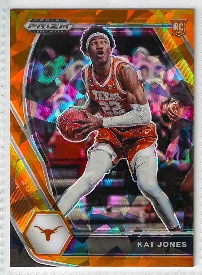 2021-22 Panini Prizm Draft Picks - Kai Jones #14 Orange Ice Prizm (RC)