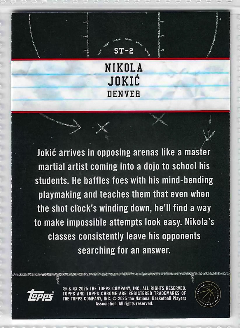 2024-25 Topps Chrome - Nikola Jokic - #ST-2 Show and Tell Nuggets - Image 2