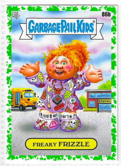 2022 Topps Garbage Pail Kids Book Worms Freaky Frizzle Booger Green #86b