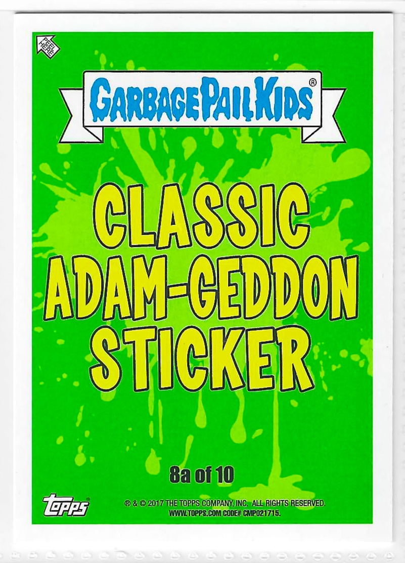 2017 Topps Garbage Pail Kids Adam-Geddon Hugh Mungous #8a - Image 2