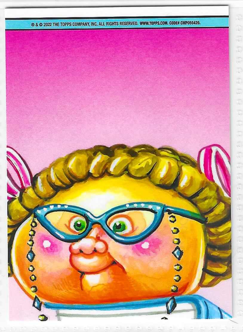 2022 Topps Garbage Pail Kids Book Worms Purple Pryor Booger Green #34b - Image 2